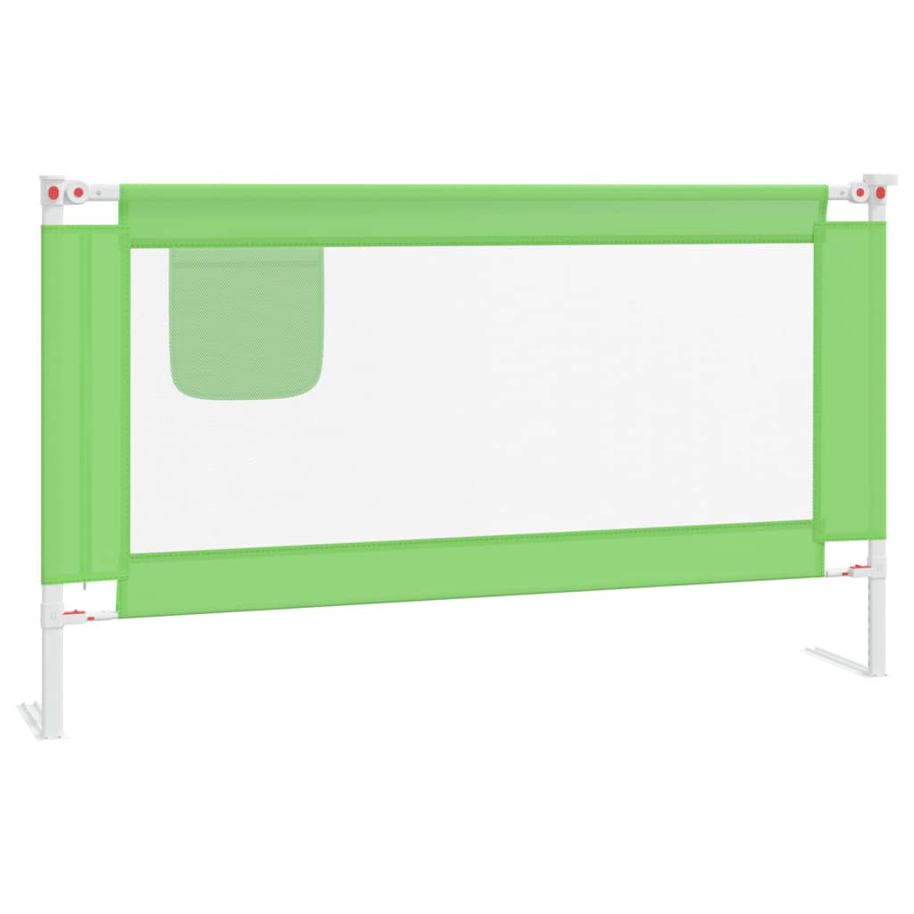Toddler Safety Bed Rail Green 140x25 cm Fabric