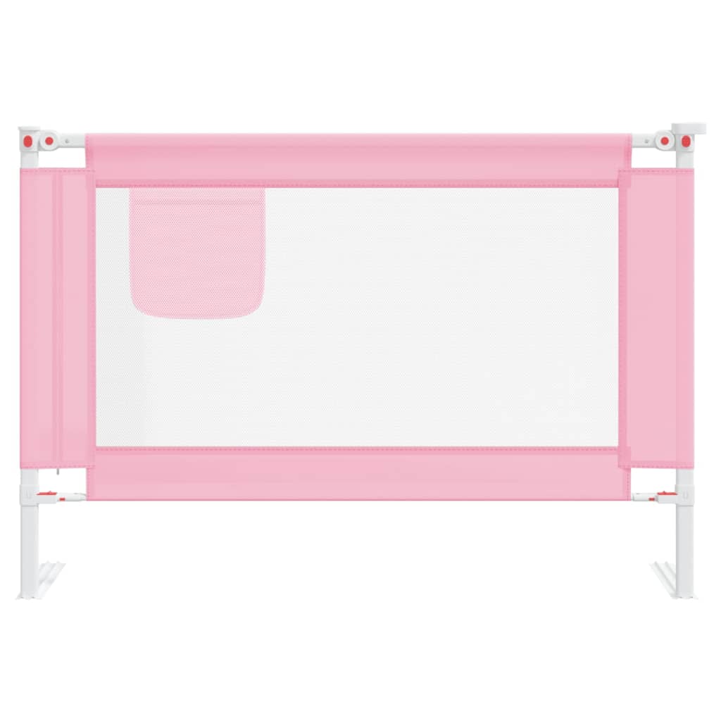 Toddler Safety Bed Rail Pink 100x25 cm Fabric