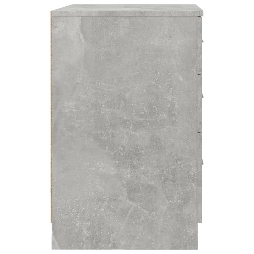 Bed Cabinet Concrete Grey 40x40x63 cm Engineered Wood