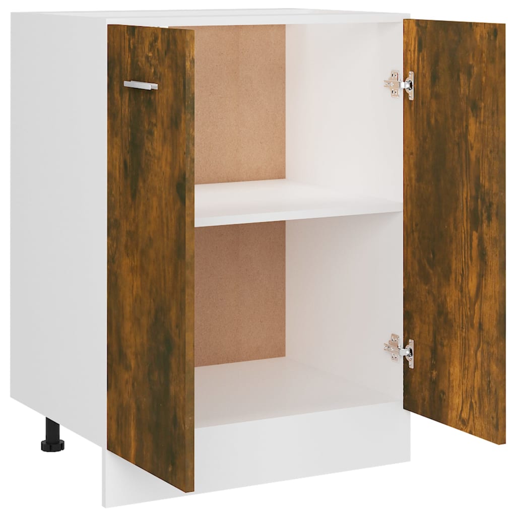 Bottom Cabinet Smoked Oak 60x46x81.5 cm Engineered Wood