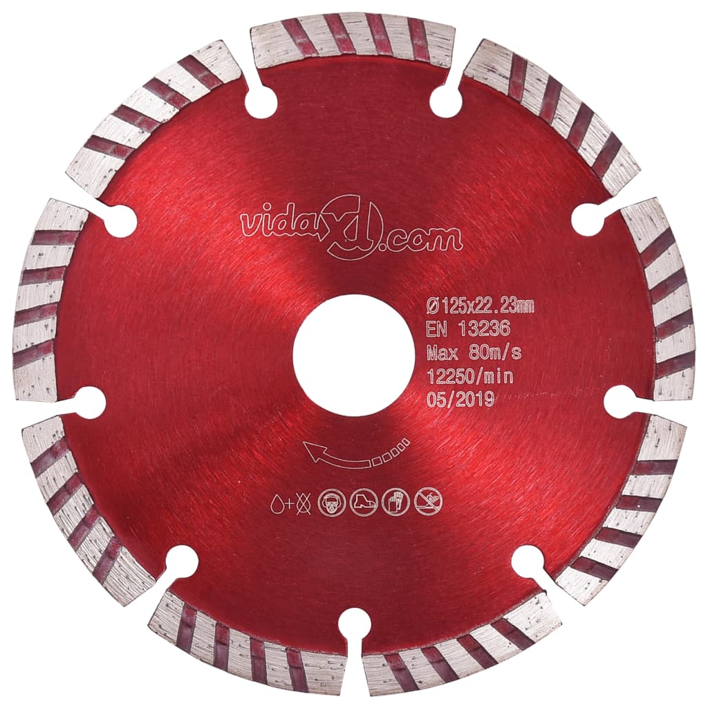 Diamond Cutting Discs 2 pcs with Turbo Steel 125 mm
