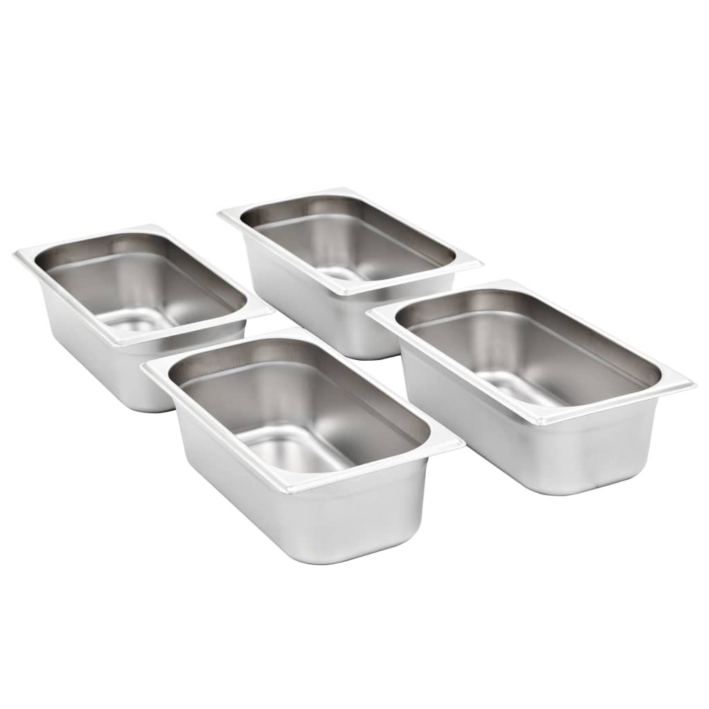 Gastronorm Containers 8 pcs GN 1/3 100 mm Stainless Steel
