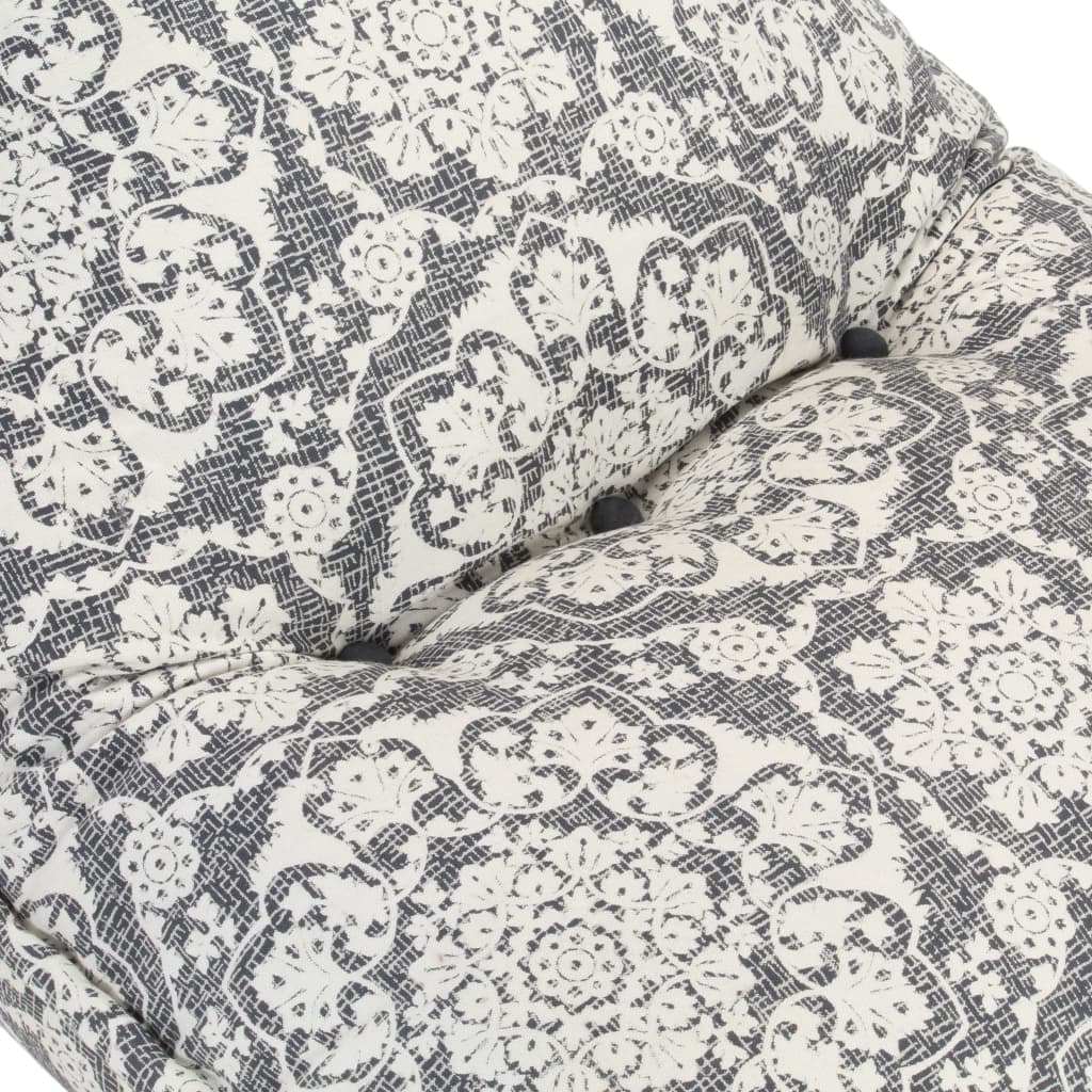 Bean Bag Sofa Light Grey Fabric Patchwork