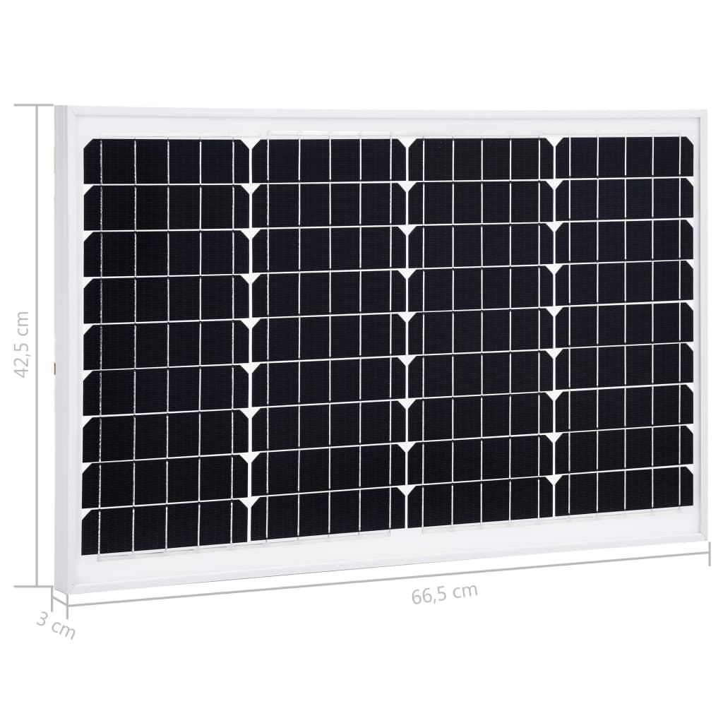 Panneau solaire 40 W Monocristallin Aluminium Verre de sécurité