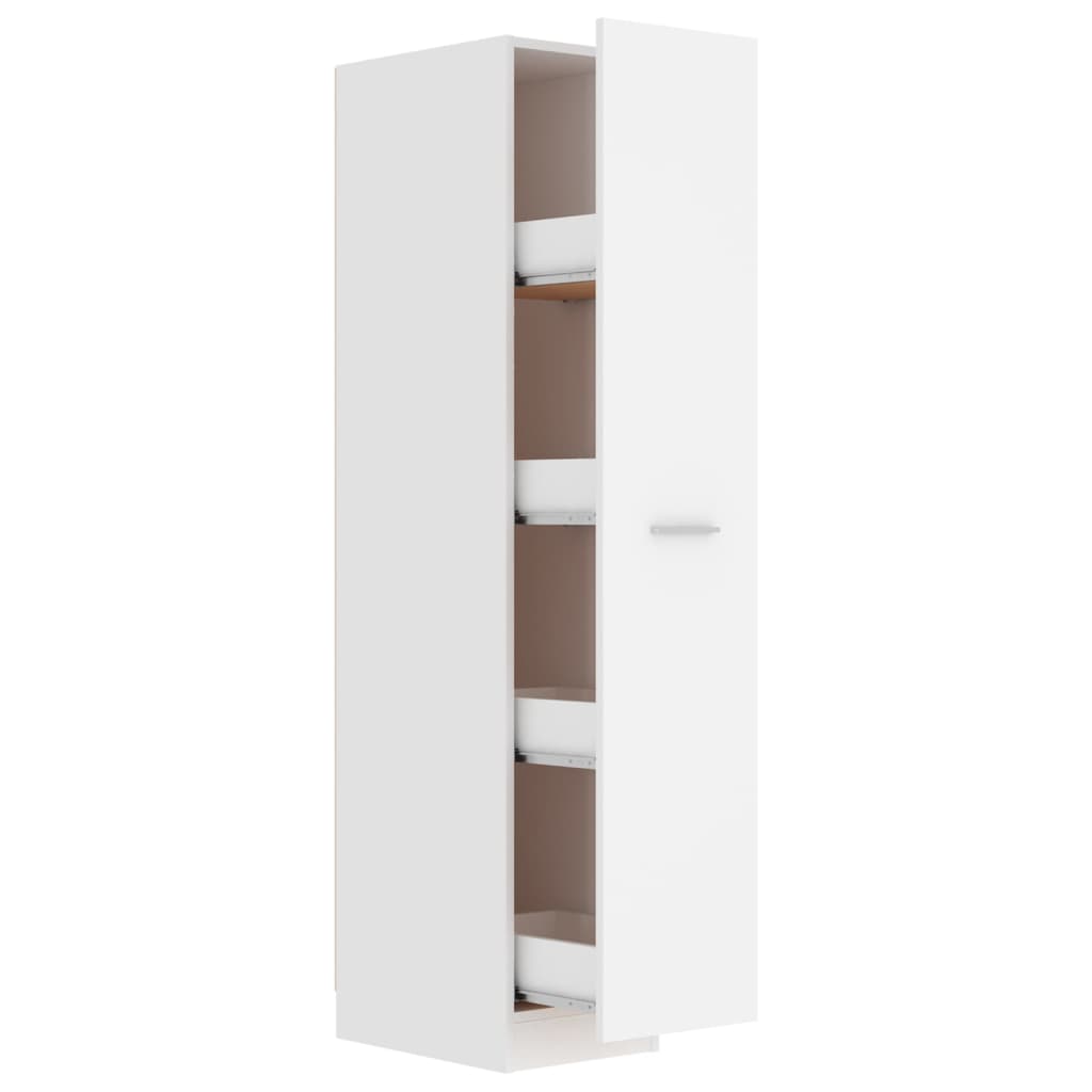 Apothecary Cabinet White 30x42.5x150 cm Engineered Wood