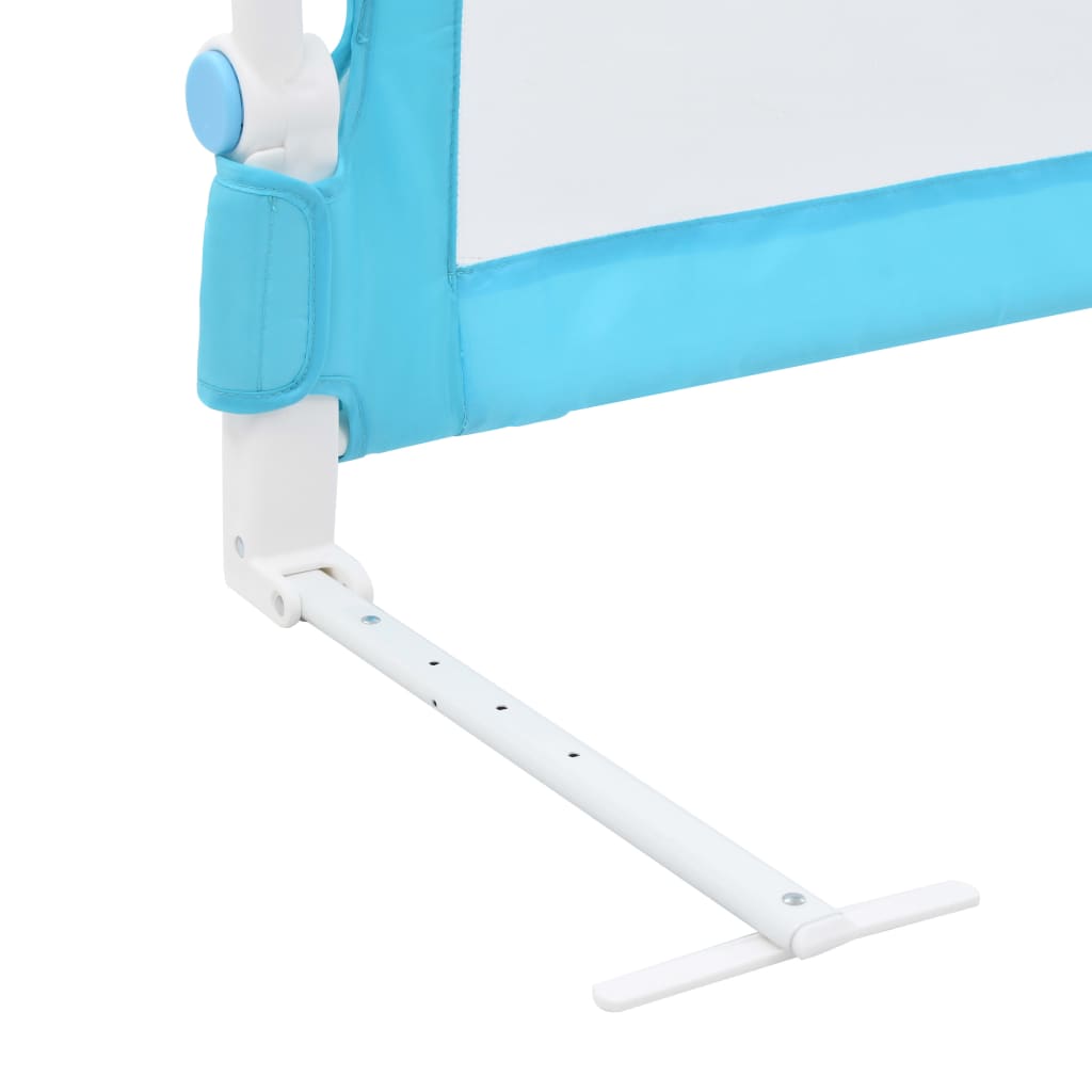 Barrière de sécurité de lit d'enfant Bleu 120x42 cm Polyester