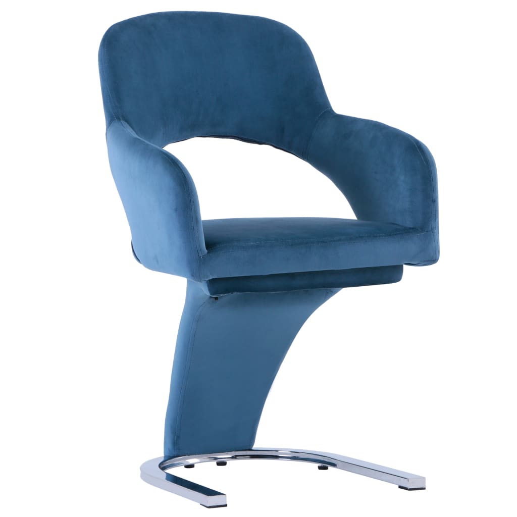 3056582 Dining Chairs 4 pcs Blue Velvet (2x287775)