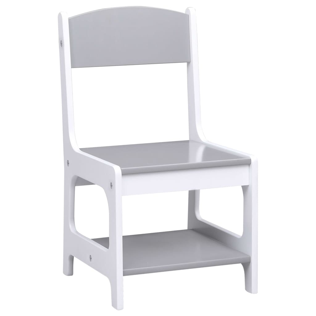 Table pour enfants avec 2 chaises Blanc MDF