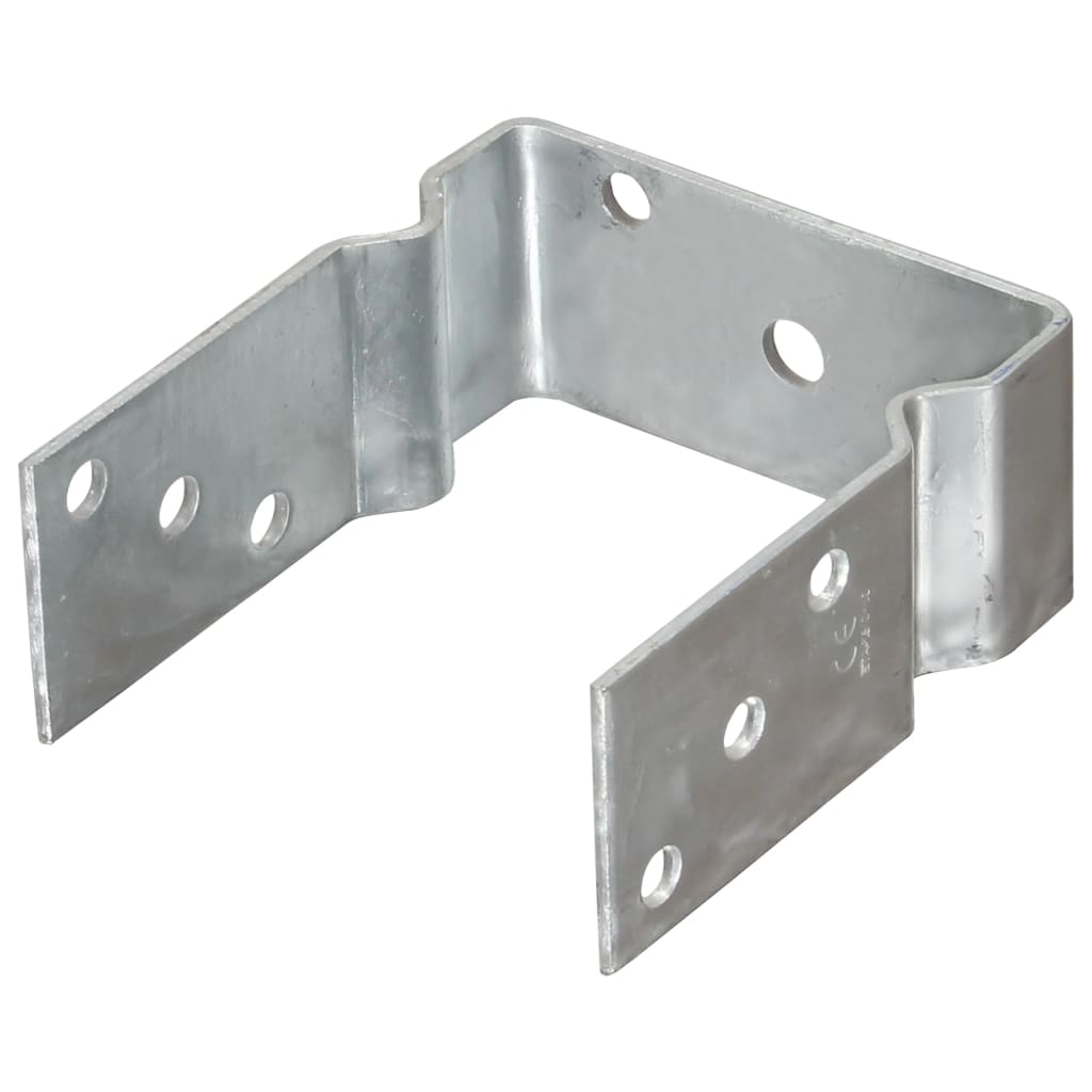 Fence Anchors 2 pcs Silver 12x6x15 cm Galvanised Steel
