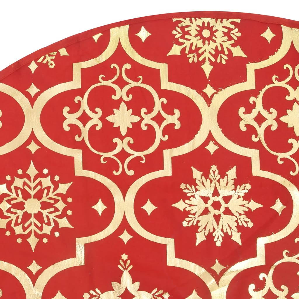 Luxus-Weihnachtsbaumdecke mit Socke Rot 90 cm Stoff