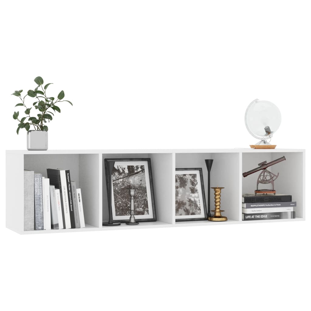 Bücherregal/TV-Schrank Weiss 143×30×36 cm