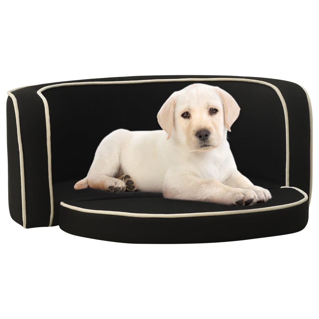Canapé pliable pour chien Noir 76x71x30 cm Coussin lavable