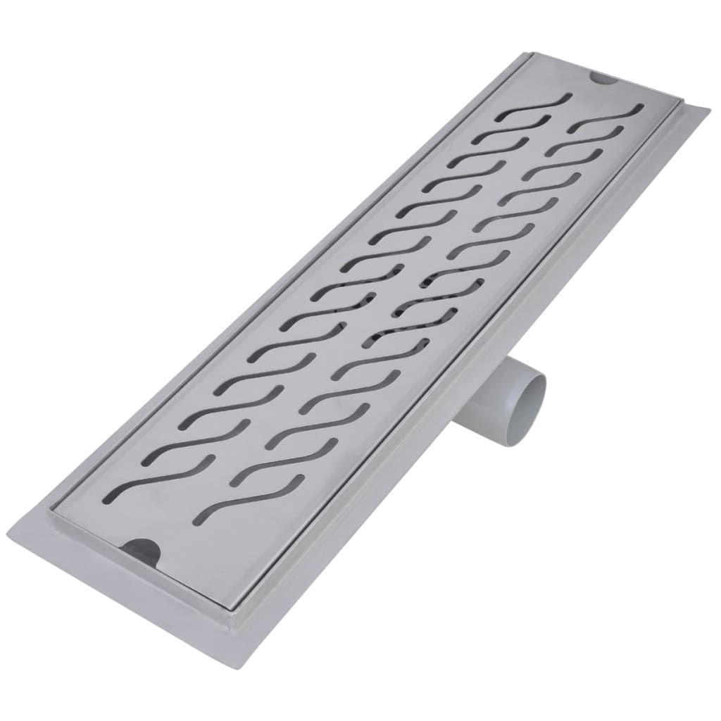 Linear Shower Drain 2 pcs Wave 530x140 mm Stainless Steel