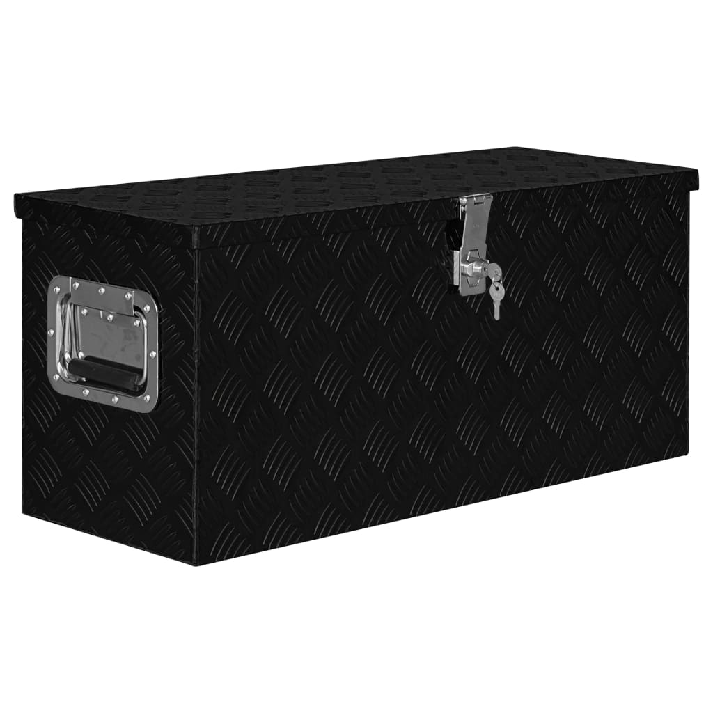 Aluminium Box 80x30x35 cm Black