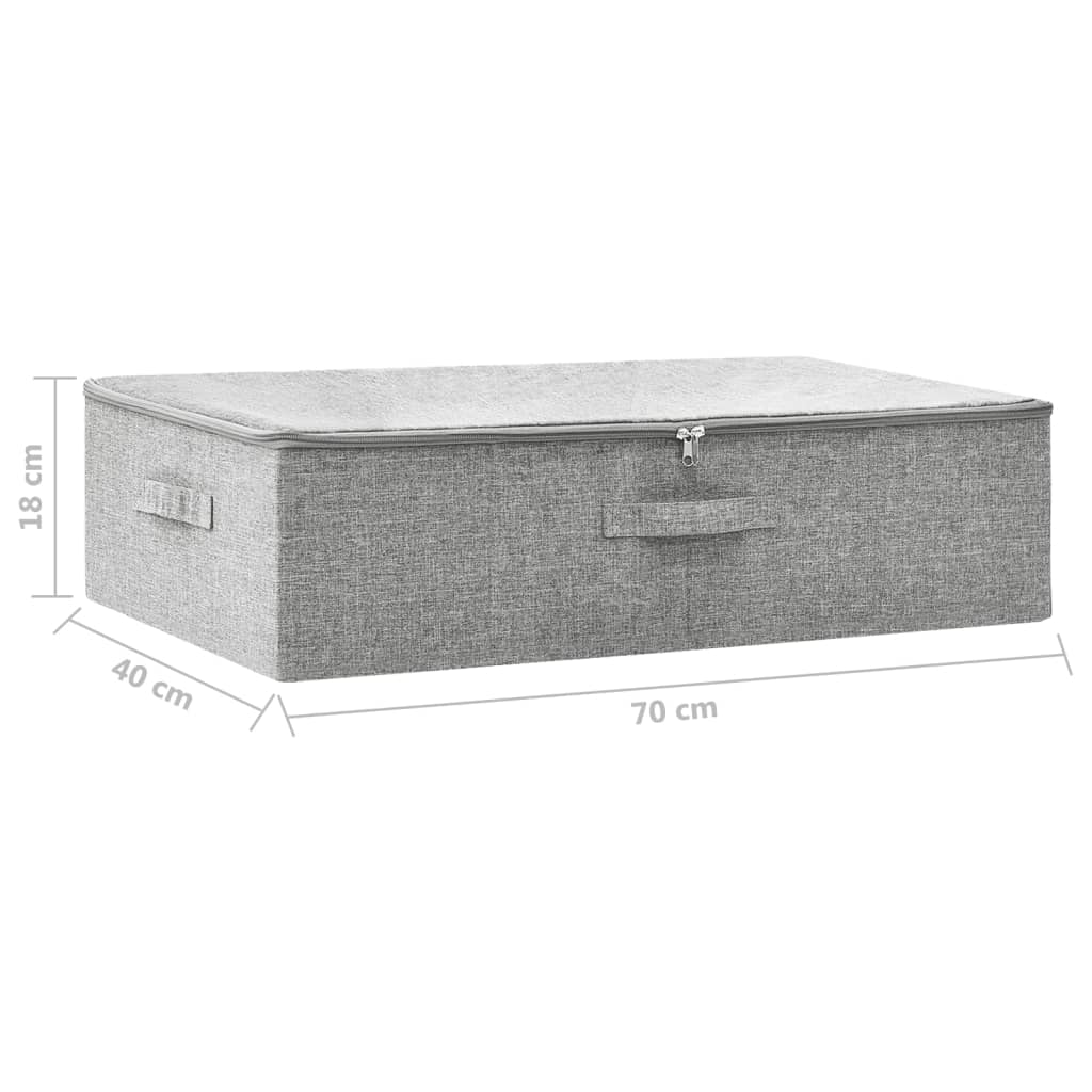 Aufbewahrungsbox Stoff 70x40x18 cm Grau