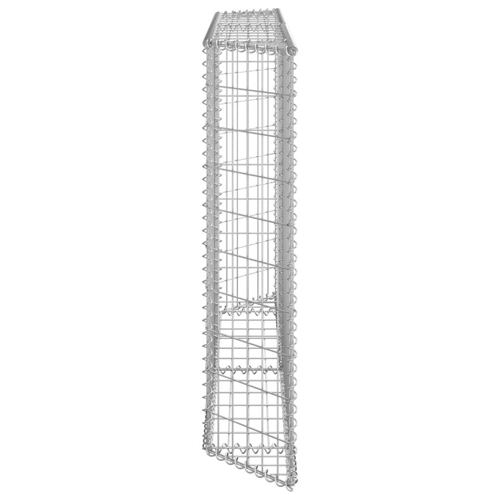  Gabionen-Hochbeet Trapezform Verzinkter Stahl 150x20x100 cm