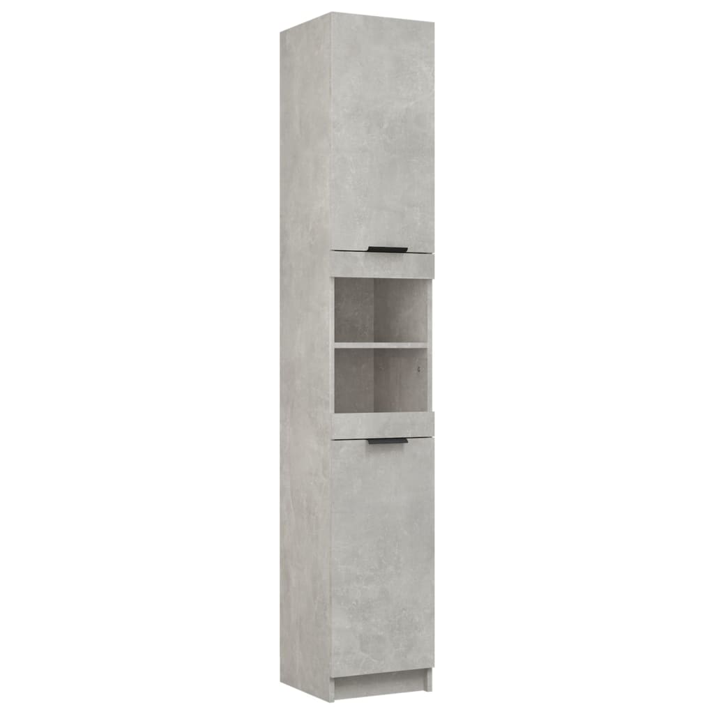 Bathroom Cabinet Concrete Grey 32x34x188.5 cm Engineered Wood