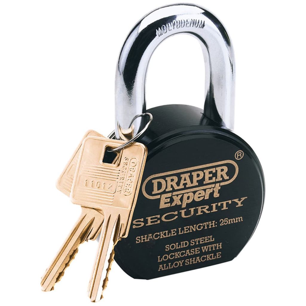 Draper Tools Expert Vorhängeschloss mit 2 Schlüsseln Edelstahl 64206