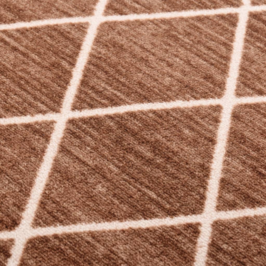Carpet Runner Dark Brown 80x350 cm