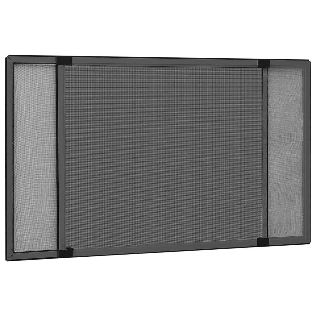 Ausziehbarer Insektenschutz für Fenster Anthrazit (75-143)x50cm
