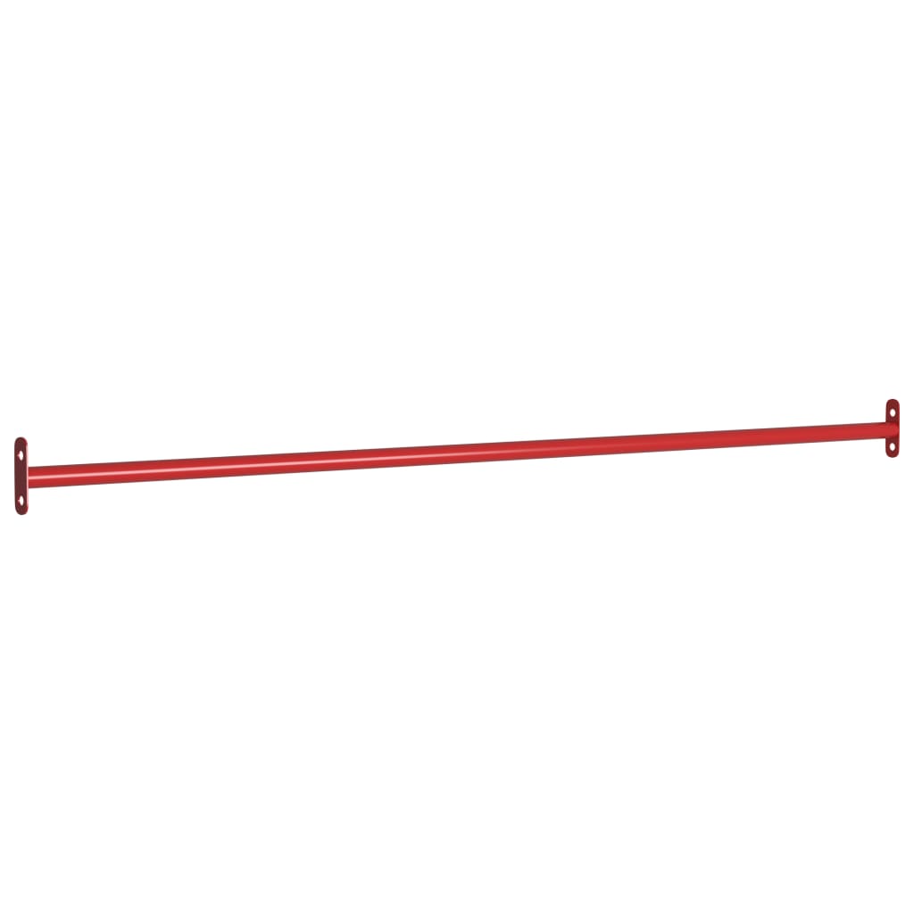 Barres fixes d'exercice 2 pcs 125 cm Acier Rouge
