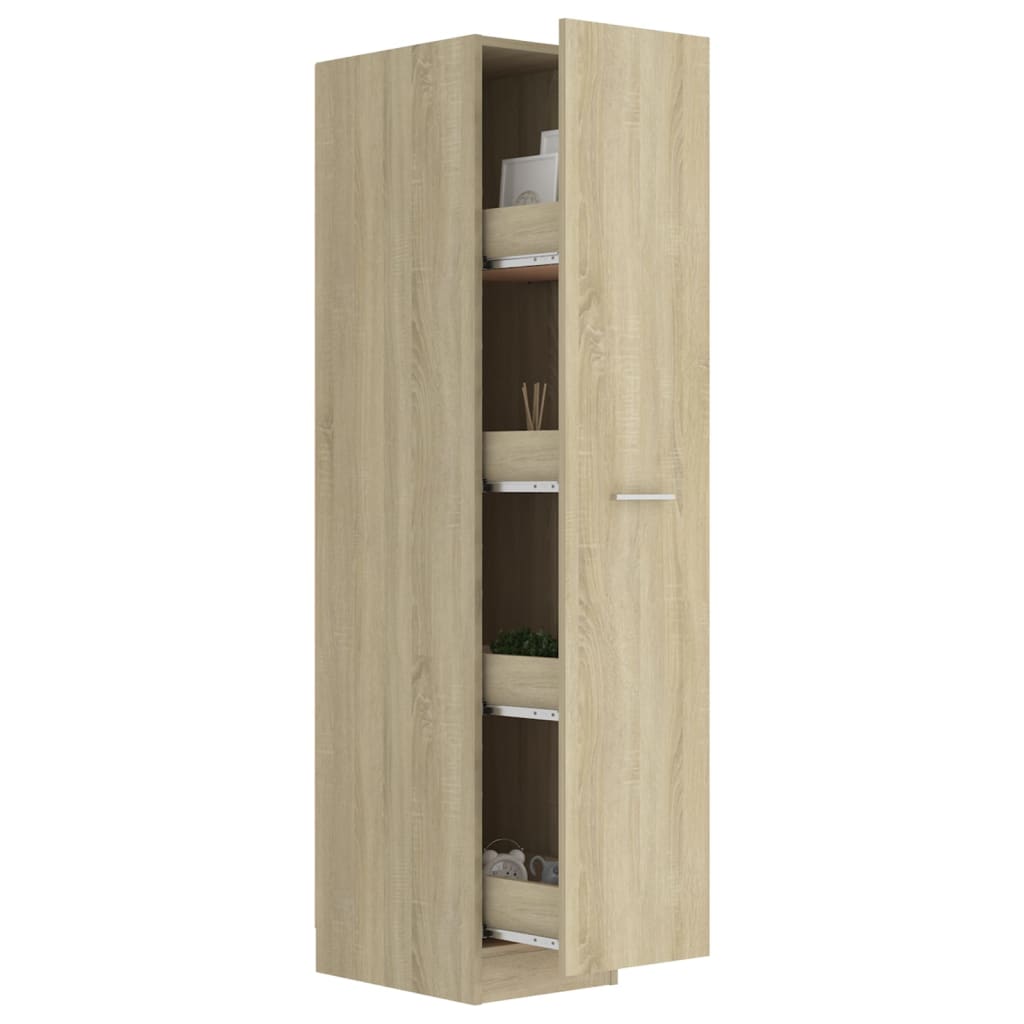 Apothecary Cabinet Sonoma Oak 30x42.5x150 cm Engineered Wood