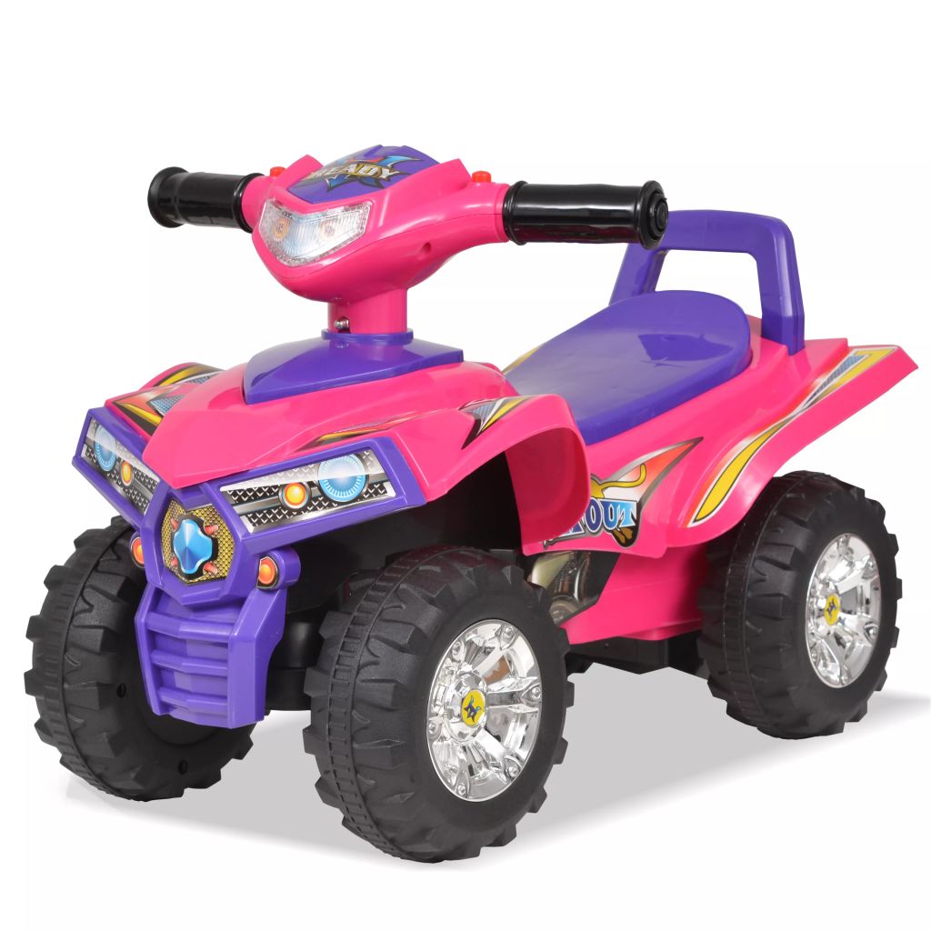 Children's Ride-on ATV with Sound and Light Pink and Purple