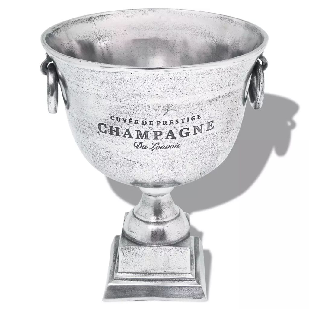 Champagner-Kühler Pokal Aluminium Silber
