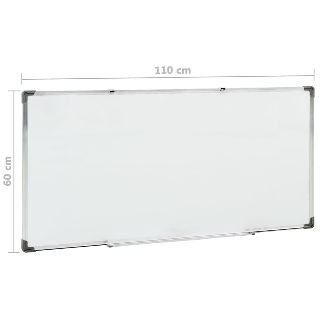 Magnetic Whiteboard White 110x60 cm Steel