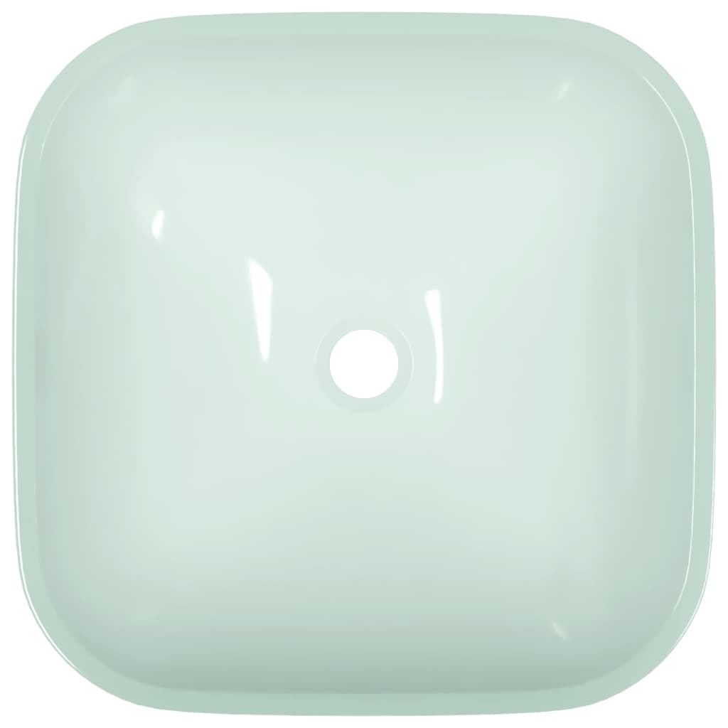 Basin Glass 42x42x14 cm White