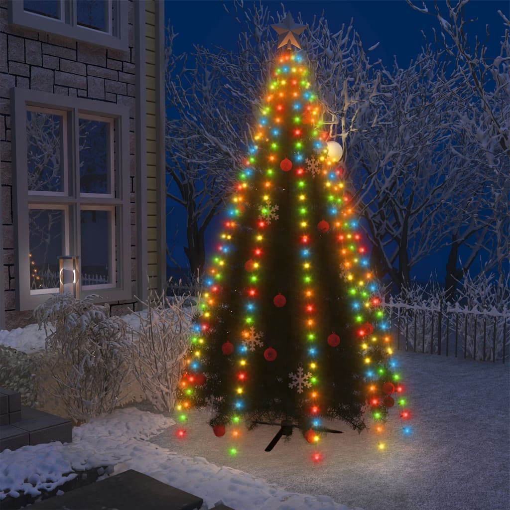 Christmas Tree Net Lights with 250 LEDs Colourful 250 cm