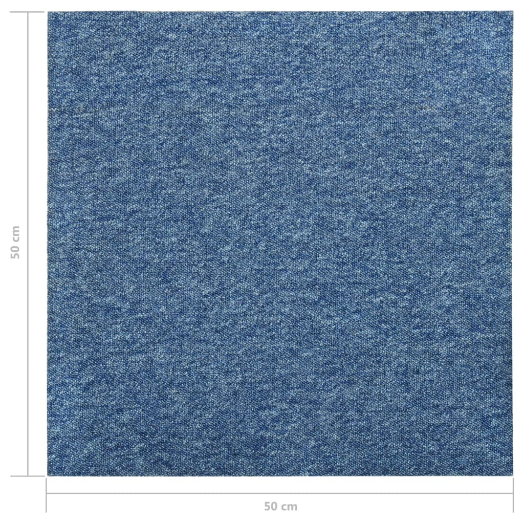 Carpet Floor Tiles 20 pcs 5 m² 50x50 cm Blue