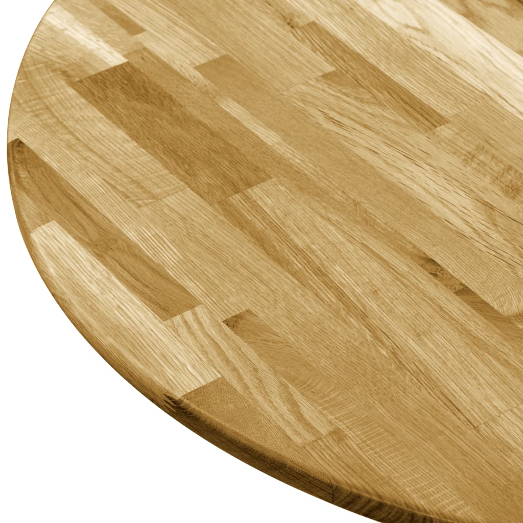Tischplatte Eichenholz Massiv Rund 23 mm 500 mm 