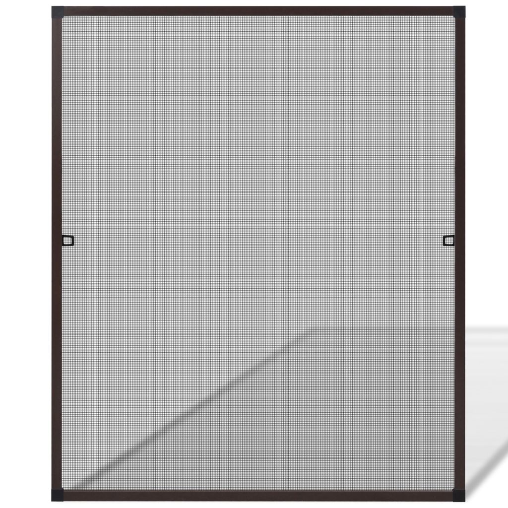 Insektengitter für Fenster 100 x 120 cm braun