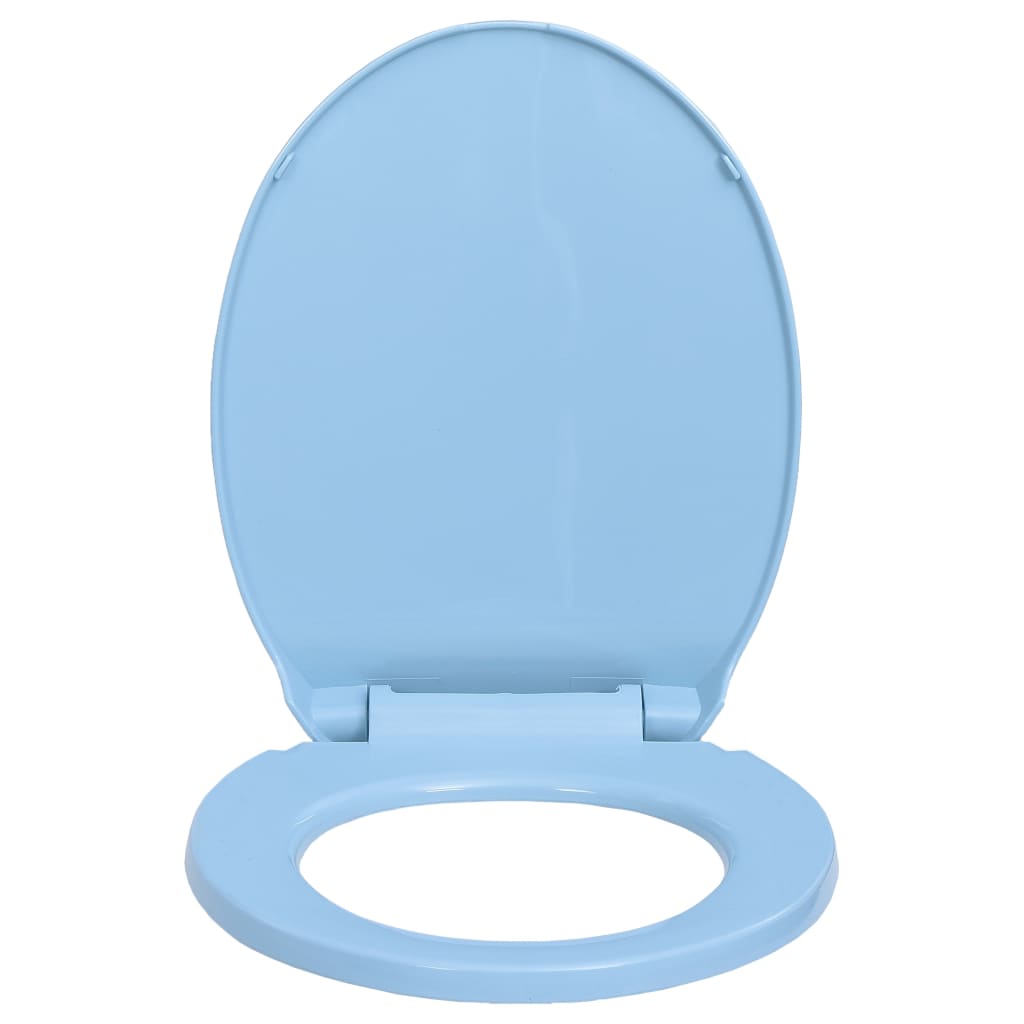 Soft-Close Toilet Seat Blue Oval