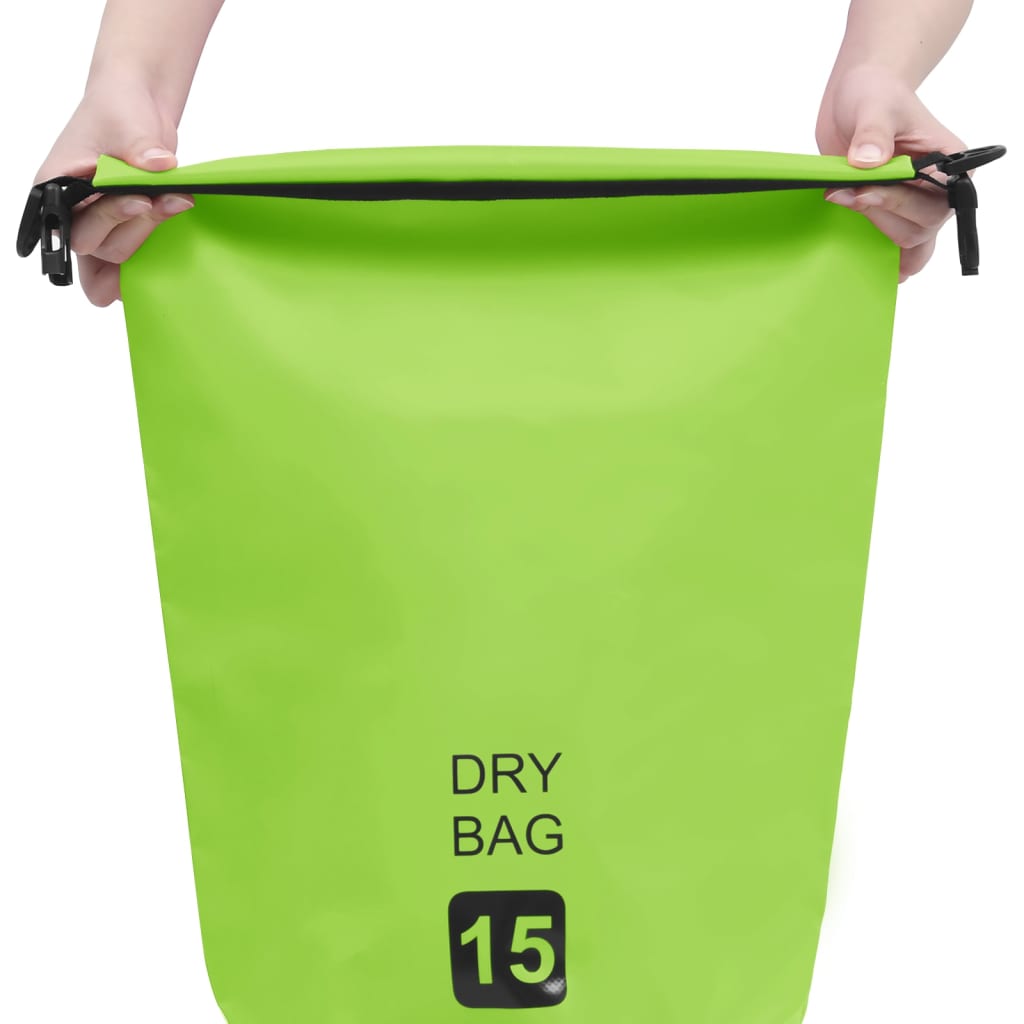 Dry Bag Green 15 L PVC