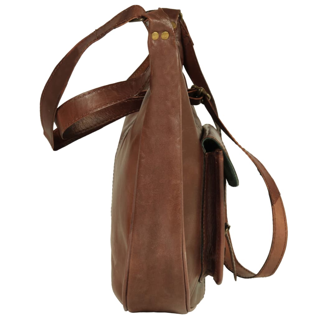Ladies' Handbag Real Leather Brown