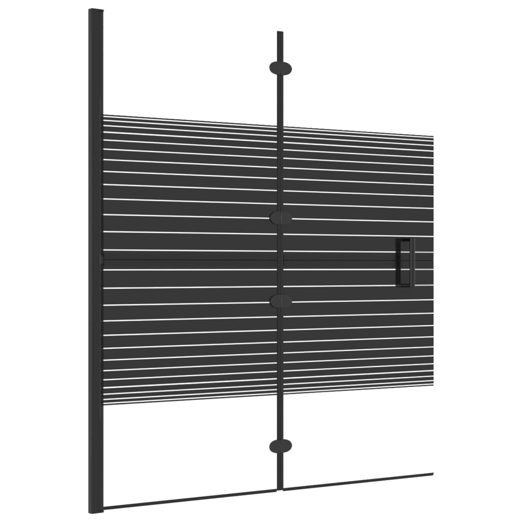 Folding Shower Enclosure ESG 120x140 cm Black