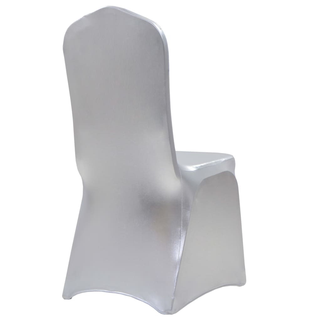 25 pcs Chair Covers Stretch Silver