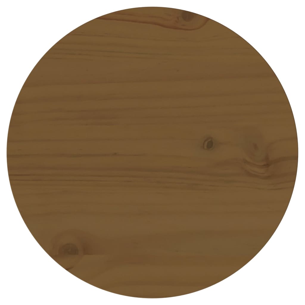 Tischplatte Braun Ø30x2,5 cm Massivholz Kiefer