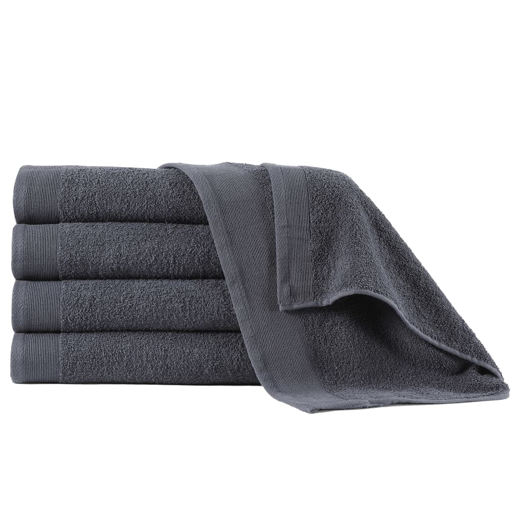 Shower Towels 5 pcs Cotton 450 gsm 70x140 cm Anthracite