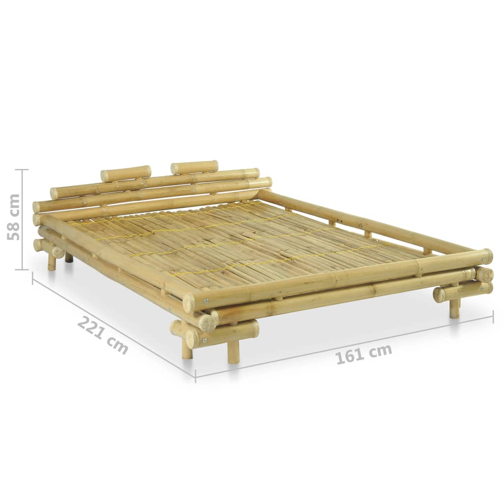Bed Frame Bamboo 140x200 cm