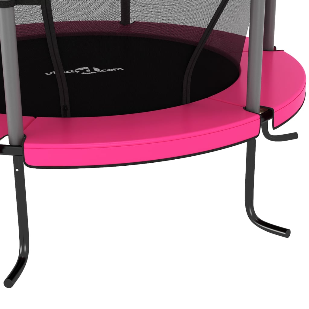 Trampolin mit Sicherheitsnetz Rund 140x160 cm Rosa