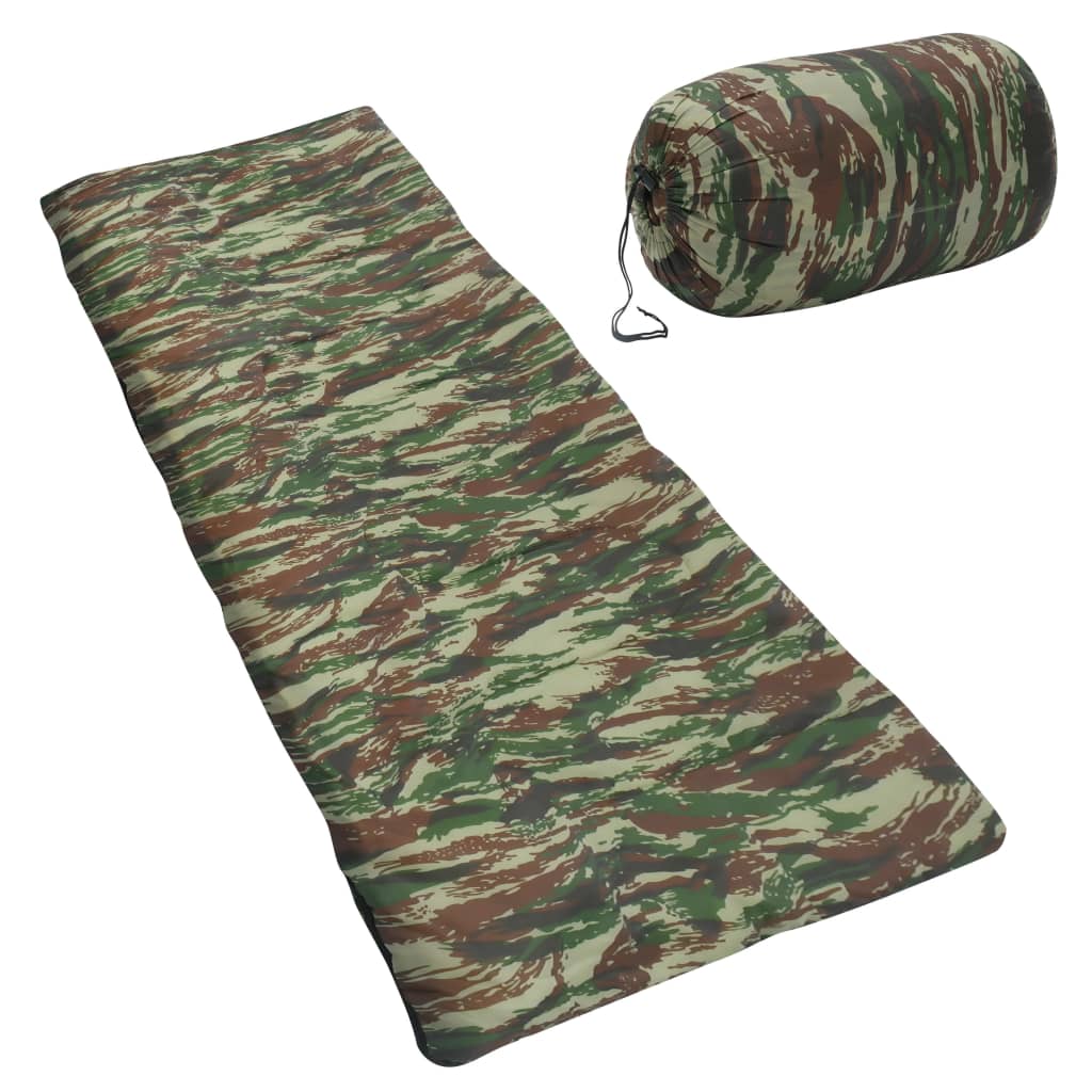 Leichter Umschlag-Schlafsack für Kinder Camouflage 670g 15°C