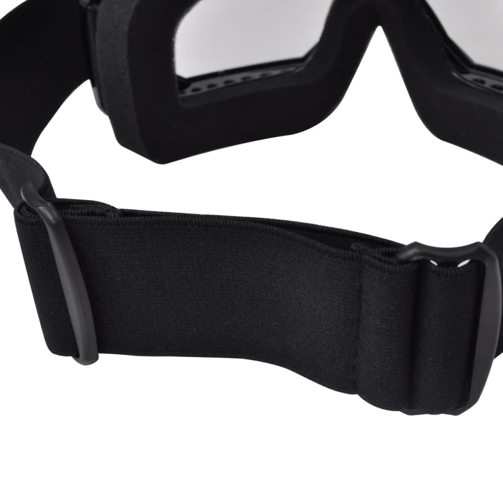 Motocross Helmet Black L No Visor with Goggles