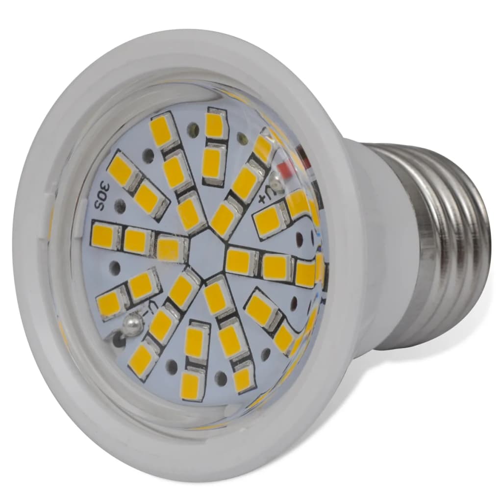 5x Spotlight Set LED Spot 3W E27 Warmweiss Leuchtmittel SMD Lampe Weiss