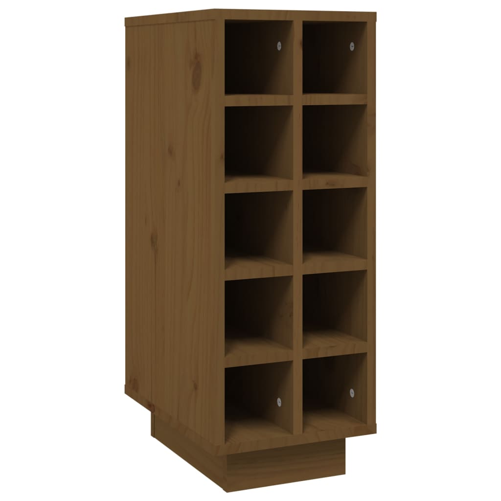 Wine Cabinet Honey Brown 23x34x61 cm Solid Wood Pine