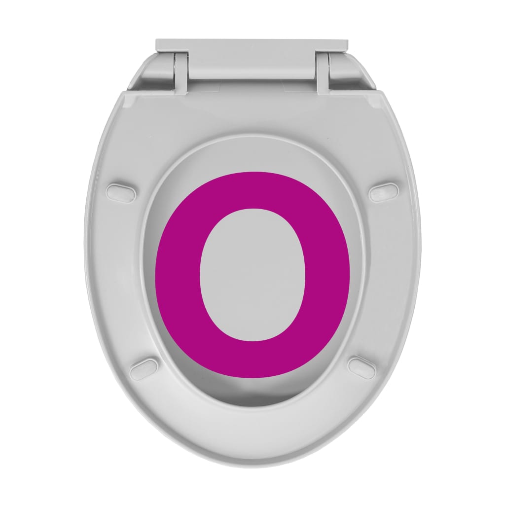 Toilettensitz mit Absenkautomatik Quick-Release Hellgrau Oval