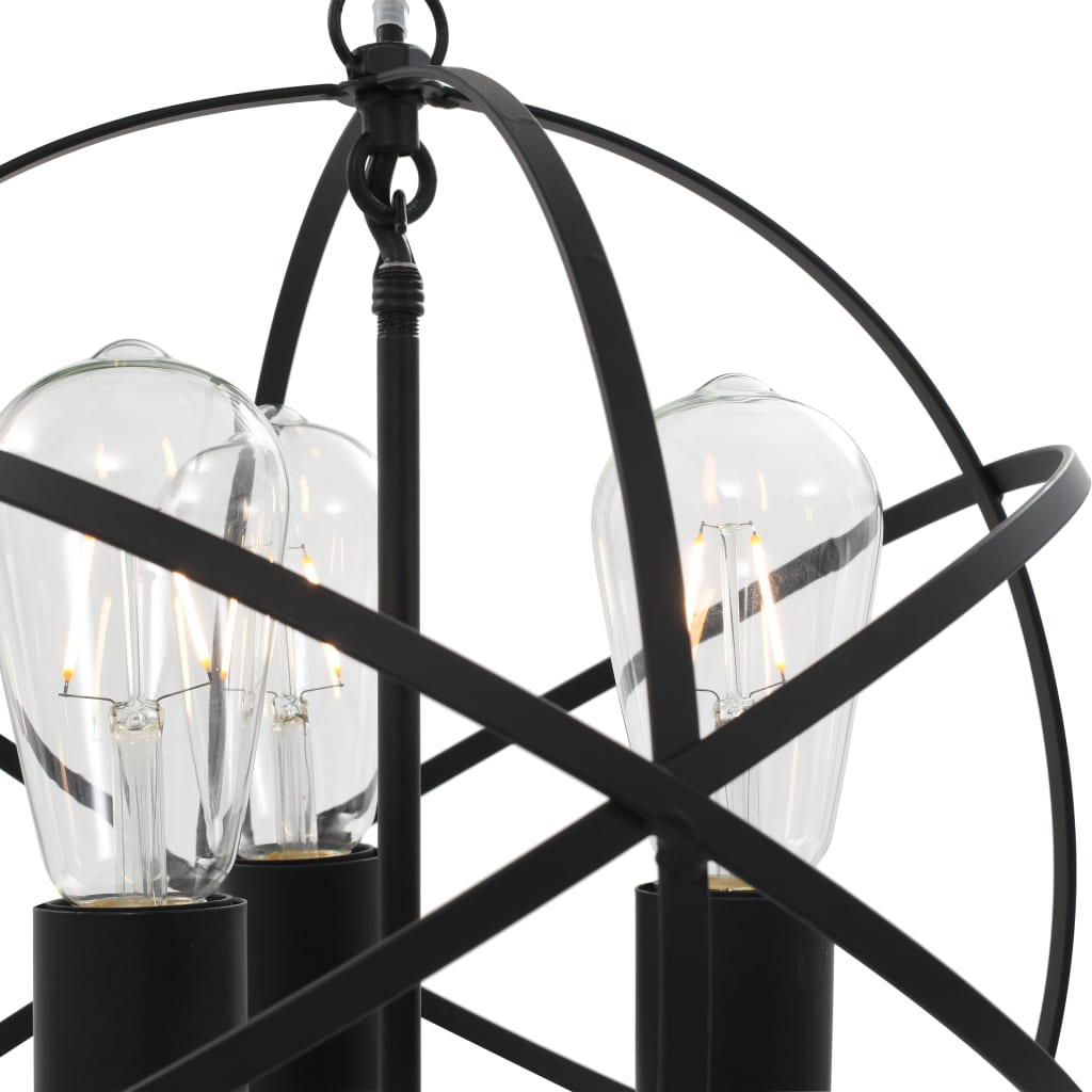  Lampe suspendue Noir Sphère 3 ampoules E27