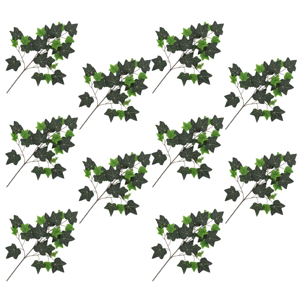 Künstliche Blätter Efeu 10 Stk. Grün 70 cm